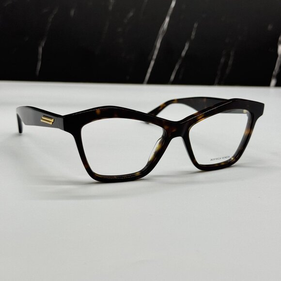 NEW BOTTEGA VENETA BV1096O 002 CAT EYE HAVANA WOMEN EYEGLASSES - Picture 7 of 11